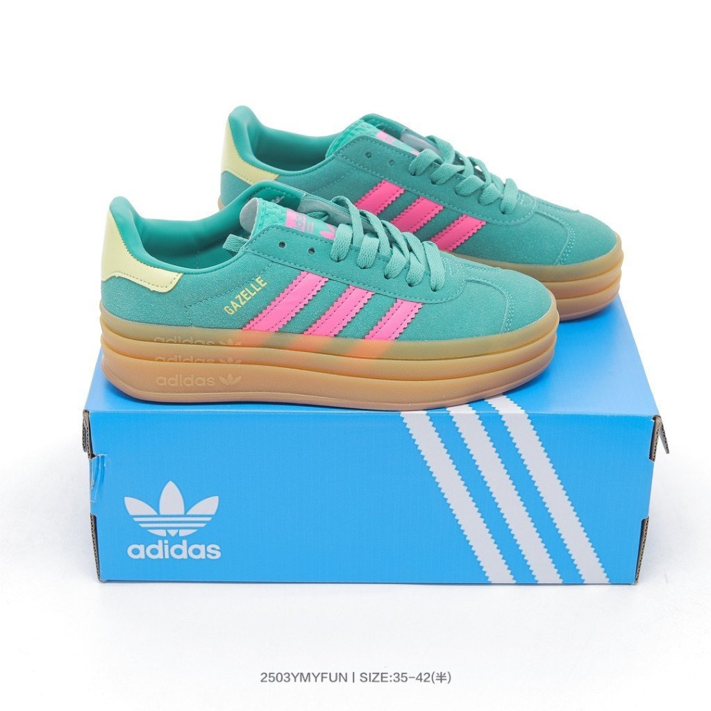 Gazelle Bold W Clover - Giày Thể Thao Ba Lớp Hoa Dày Phong Cách Retro