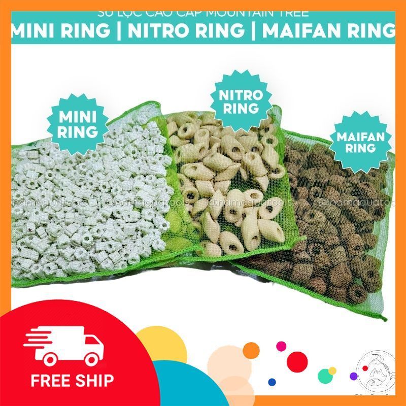 Sứ Lọc Mountain Tree Mini Ring, Nitro Ring, Maifan Ring [1 Lít] | Sứ Khoáng Cao Cấp Cho Hồ Cá Thuỷ S