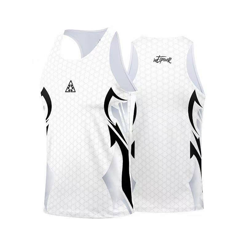 New Running Vest Men's Mesh Breathable Quick-Dry Vest Marathon Sports Racing Top j2ht