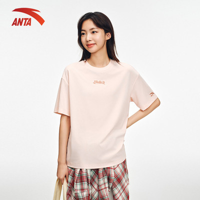 ANTA Áo Thun Thời Trang Thể Thao Nữ 1625C8103 mềm mại, thoáng khí và có khả năng thấm hút mồ hôi tốt,