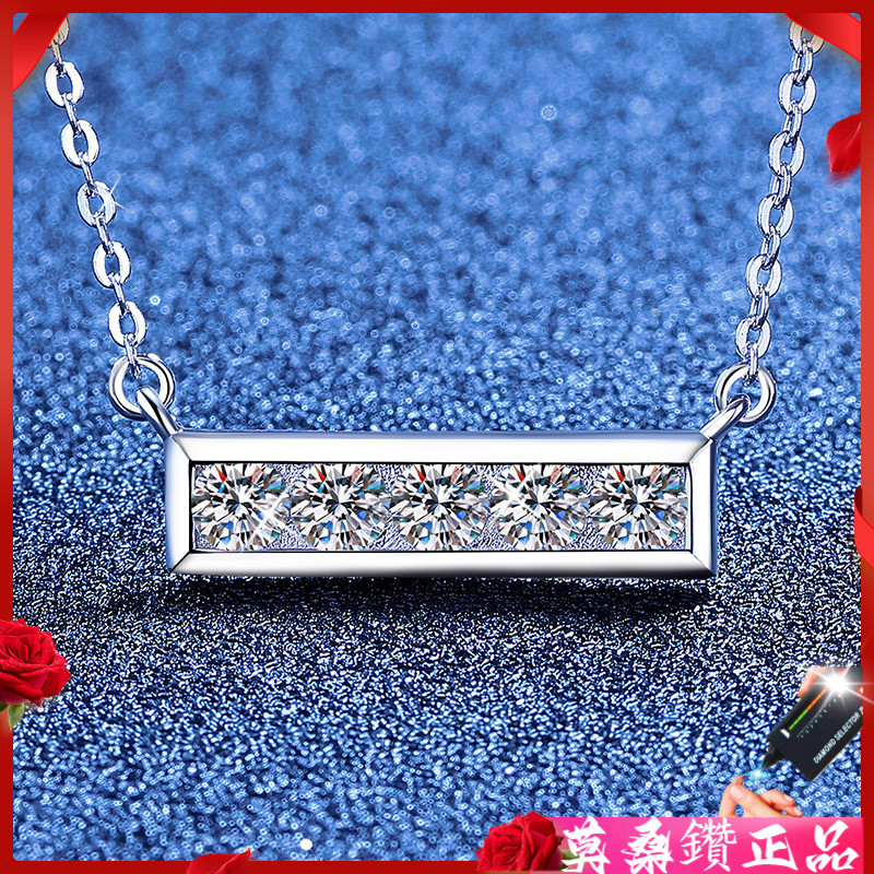 Vòng cổ Moissanite S925 bạc S925, một carat, mặt dây chuyền cổ điển, được chứng nhận GRA