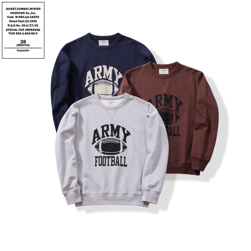 OKONKWO ARMY FOOTBALL College Windband Áo hoodie dày hạng nặng