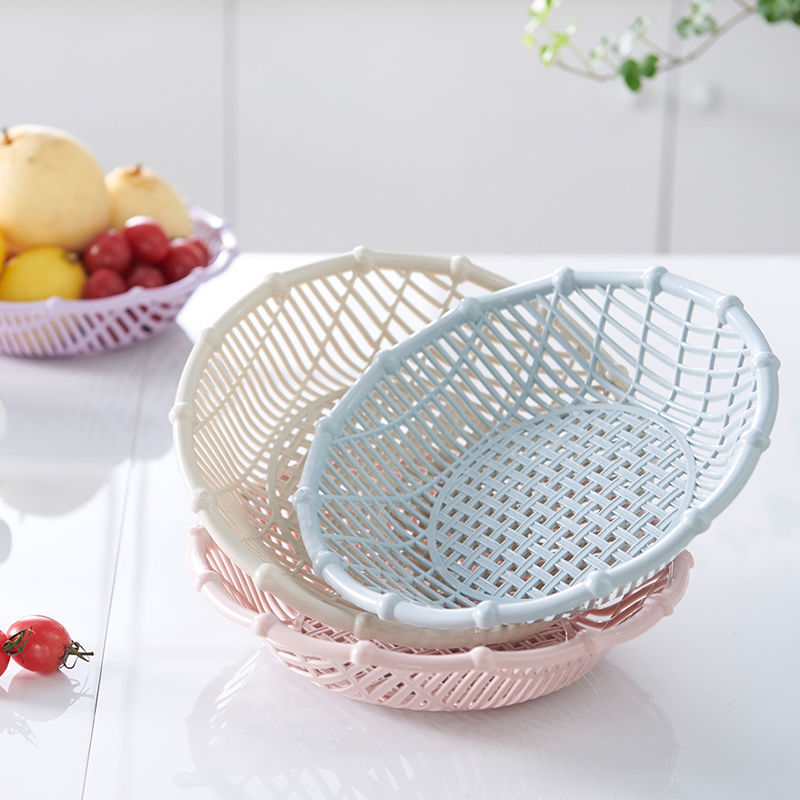 Hot Sale#New Year Dried Fruit Plate Snack Storage Basket Household Living Room Fruit Plate Fruit Bas