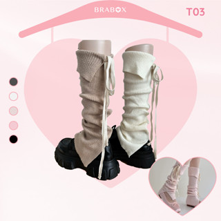  Tất ống y2k buộc dây nhiều màu BRABOX T03  ảnh thật  