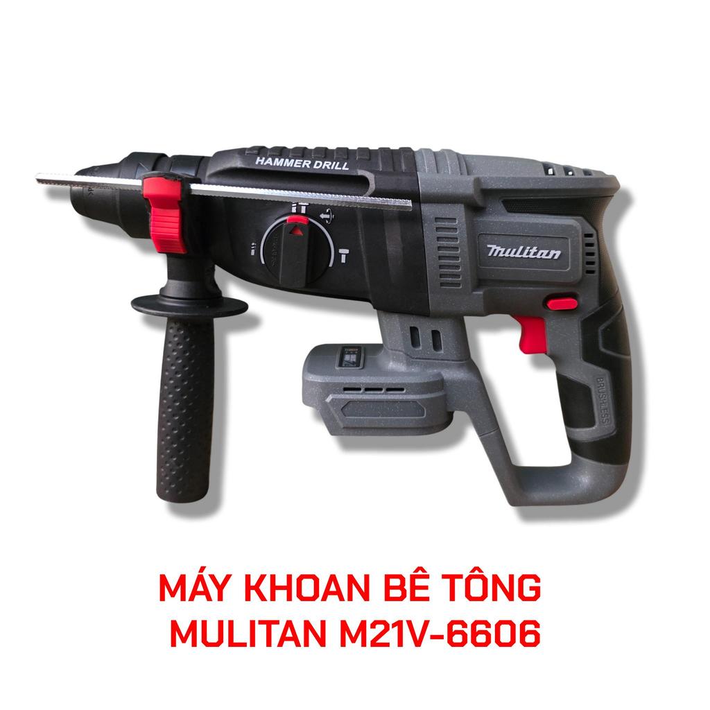 Máy Khoan Bê Tông Mulitan M21V-6606, Chân Pin Phổ Thông, 3 chế độ, lực đập 1.8J, tốc độ đập 4500 lần