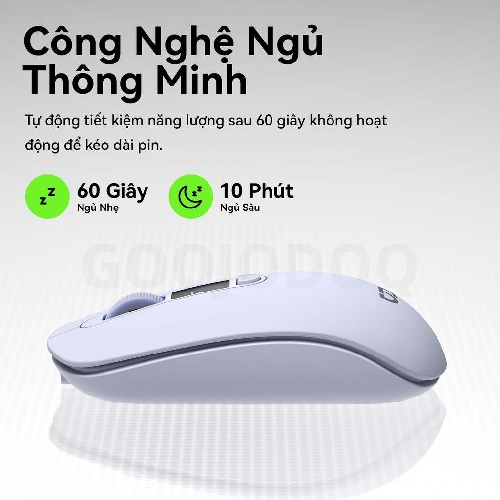 Chuột không dây tiện dụng GOOJODOQ, độ chính xác DPI 4 cấp, màn hình kỹ thuật số không gây tiếng ồn, chế độ sạc kép. | BigBuy360 - bigbuy360.vn
