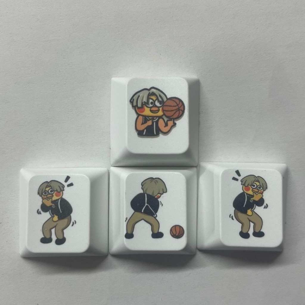 Ikun Keycap Thăng Hoa PBT Ban Đầu Nhà Máy Chiều Cao Nhỏ Đen cxk Cá Tính Keycap