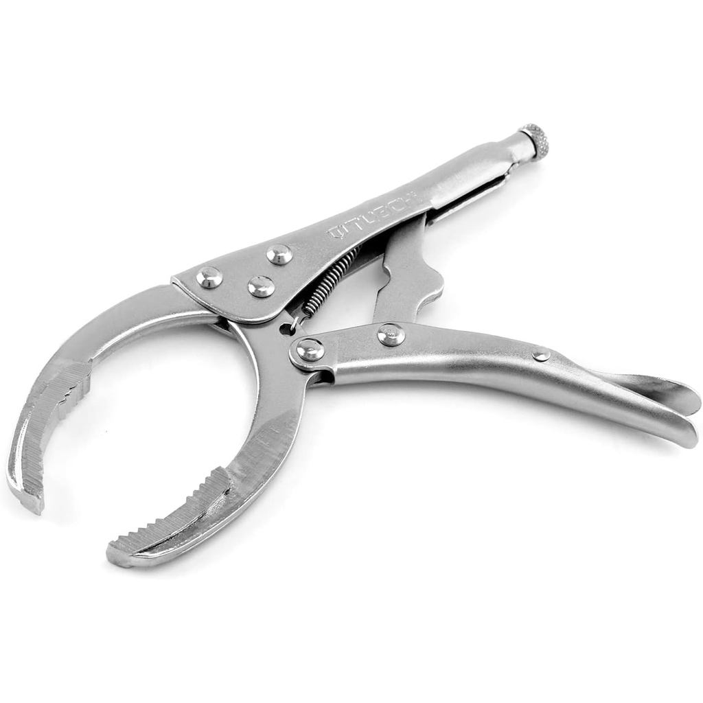 Kìm cờ lê lọc dầu QWORK Locking Grip, Công cụ cờ lê loại bỏ bằng thép hợp kim 9 inch, Phù hợp với hầu hết các bộ lọc ô tô và thiết bị - Thép Carbon xử lý nhiệt có mạ niken