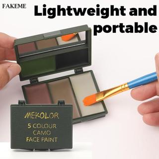 5 Màu Camo Mặt Sơn Tích Hợp Gương Facepaint Mặt & Body Tranh Trang Phục Sân Khấu & Màn Hình Hiệu Suất Halloween