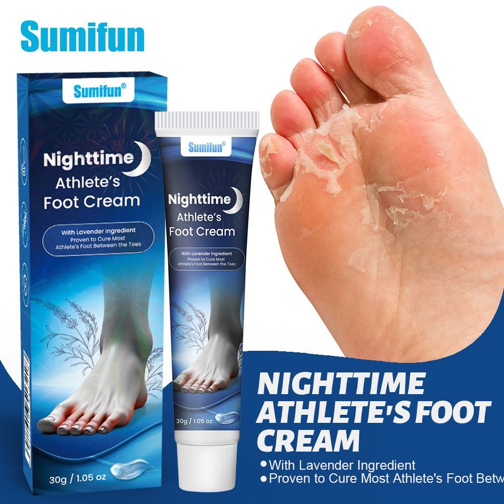 KEM BÔI NẤM ĂN CHÂN BAN ĐÊM–NIGHTTIME ATHLETE’S FOOT CREAM-THẢO MỘC 100%-ÊM-DỊU-NHẸ-RẺ[CHE TÊN KHI G