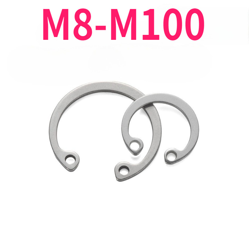 Thép không gỉ 304 GB893 lỗ thẻ bên trong lỗ thẻ có vòng giữ đàn hồi loại C vòng thẻ lò xo M8-M100 [9