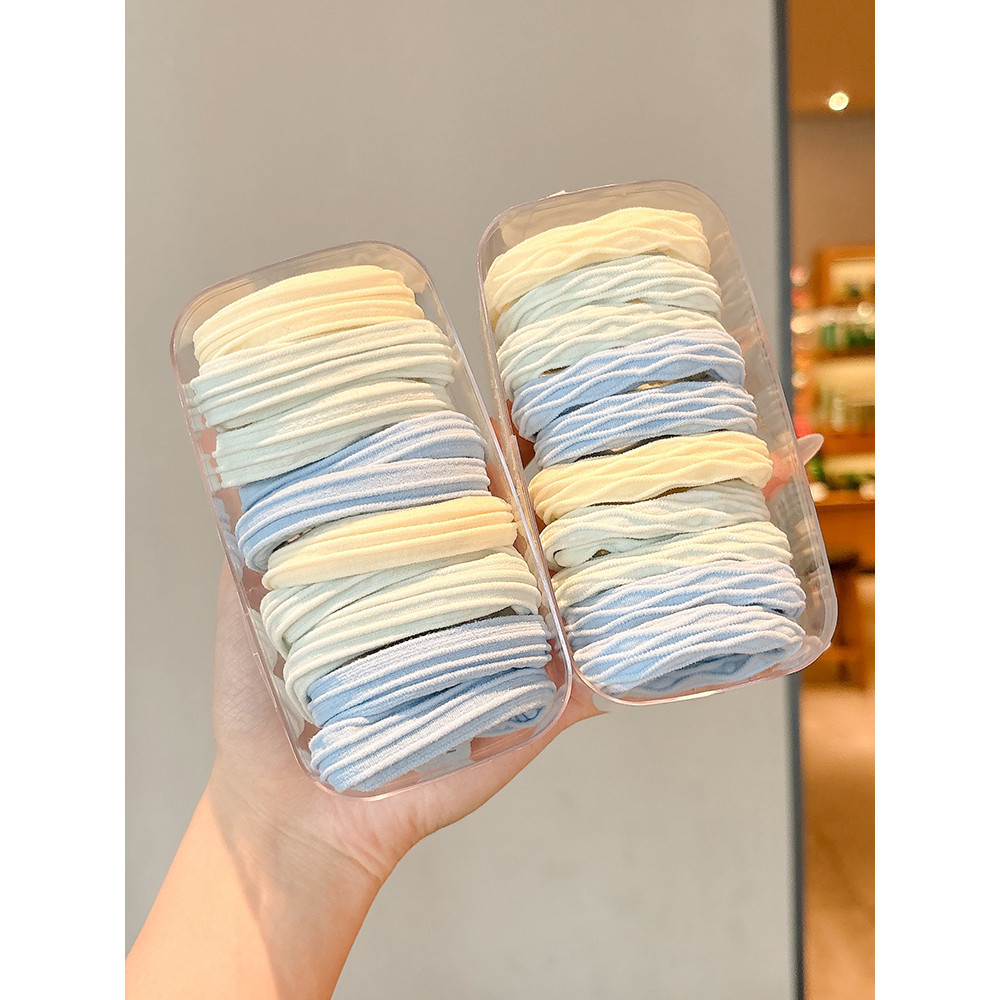 Dây Buộc Tóc Dây Cao Su Dây Buộc Tóc Băng Đô Nữ Cao Cấp Cảm Thấy 2025 Dây Buộc Tóc Độ Đàn Hồi Cao Bề