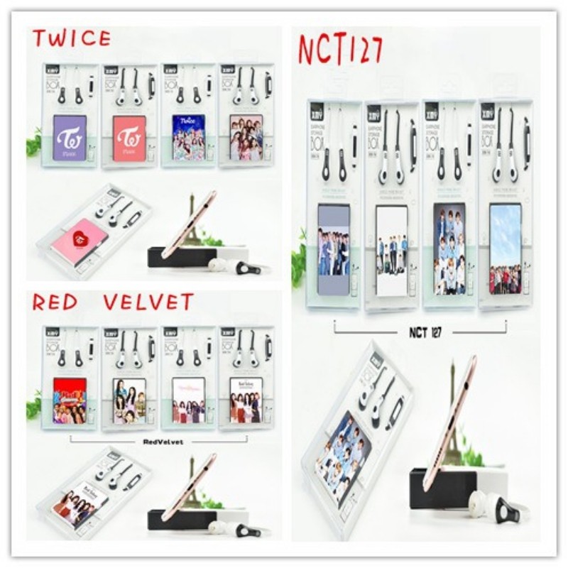 KPOP BNK48 BP EXO Tai nghe nhét tai Hộp lưu trữ Hộp đựng điện thoại di động WANNA ONE GOT7 IKON JBJ 