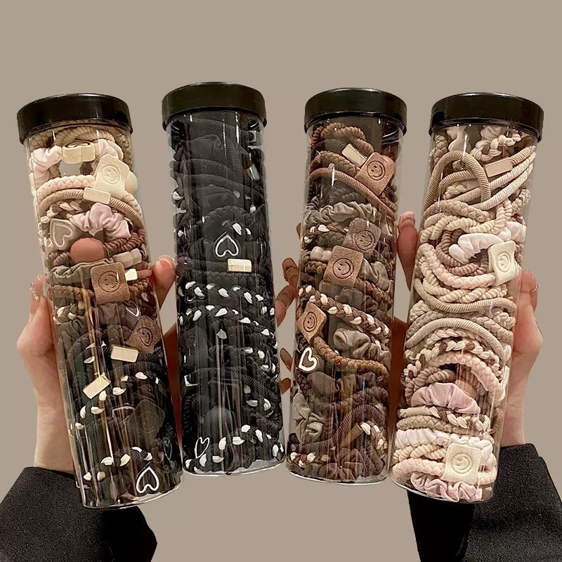 Hộp 20 chun mặt cười buộc tóc dễ thương cute LASSY [T1-KHO3]