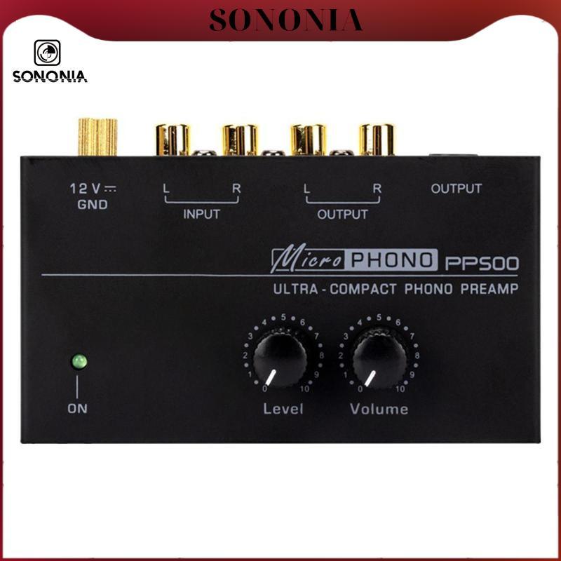 Phono Preamp Bộ khuếch đại bàn xoay Preamp Đầu vào RCA, Đầu ra RCA Nhỏ gọn DC 12V Player Preamp cho 