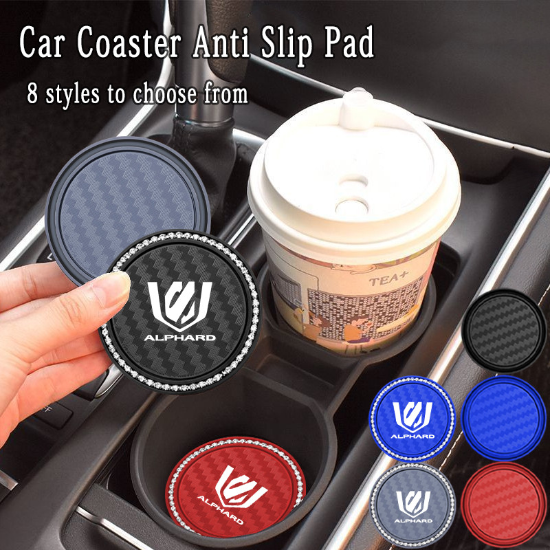 Toyota Alphard Xe Coaster Với Kim Cương Đính Kim Cương Giả Cốc Nước Thảm Silicon Chống Trượt Cho Xe 
