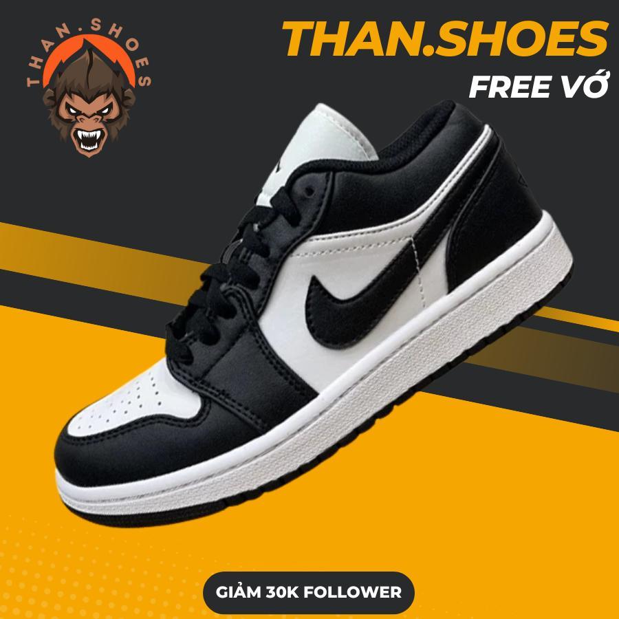 Giày Sneaker 𝓙𝓓1 Low Panda Black White Trắng Đen - Than.Shoes