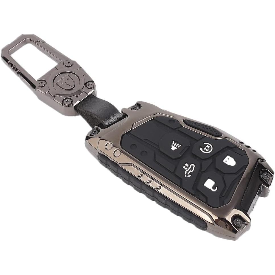 JeCar Key Fob Cover có móc khóa cho Chevy, Hộp đựng chìa khóa bảo vệ hợp kim kẽm cho 2020-2025 Chevr