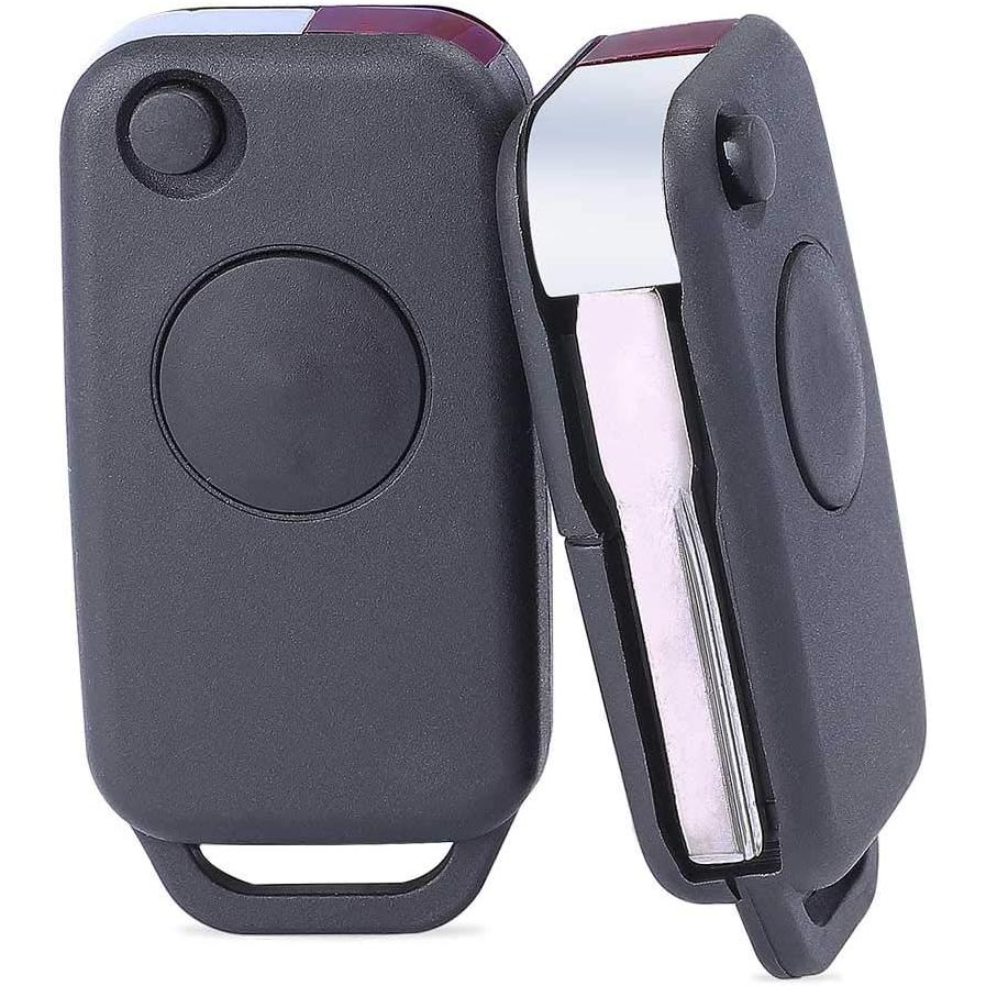 Chìa Khóa Xe Từ Xa Chìa Khóa fob Vỏ 1 Nút Cho Benz C E ML S HU64 Lưỡi Trống