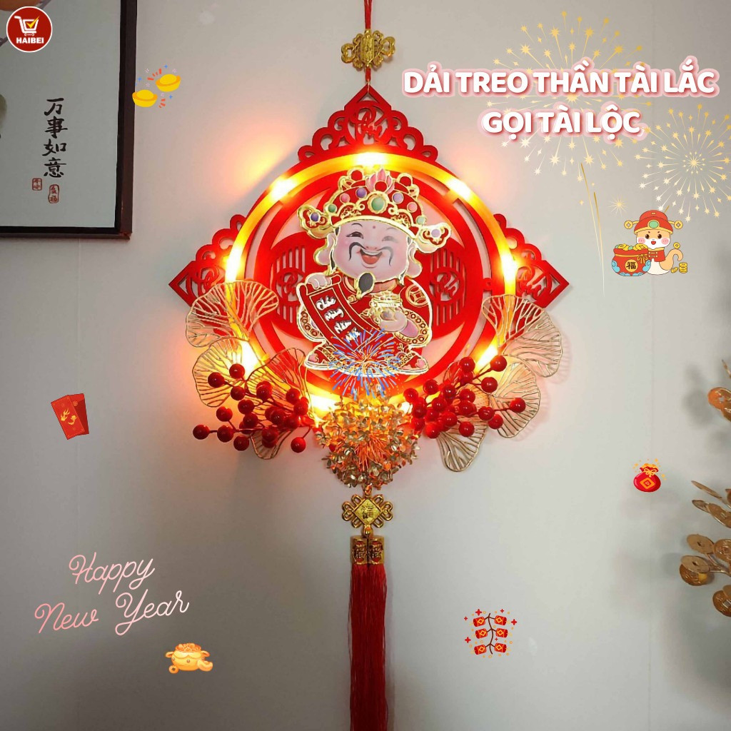 Đồ trang trí Tết Nguyên đán, hình ảnh Thần Tài, chào đón năm mới 2026, đồ trang trí.