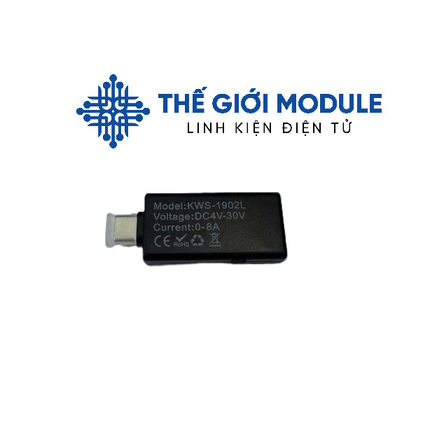 [Có sẵn] USB-C Tester KWS-1902L - Đo kiểm tra dòng điện, điện áp đa năng - thegioimodule