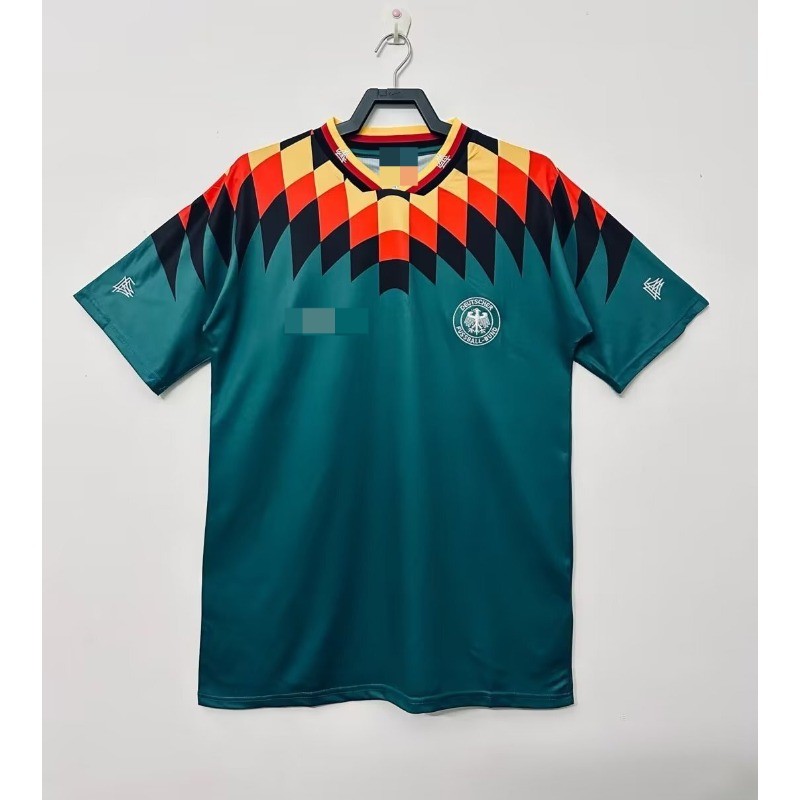 Áo đấu ngắn tay bóng đá sân khách kiểu Đức Retro 1994