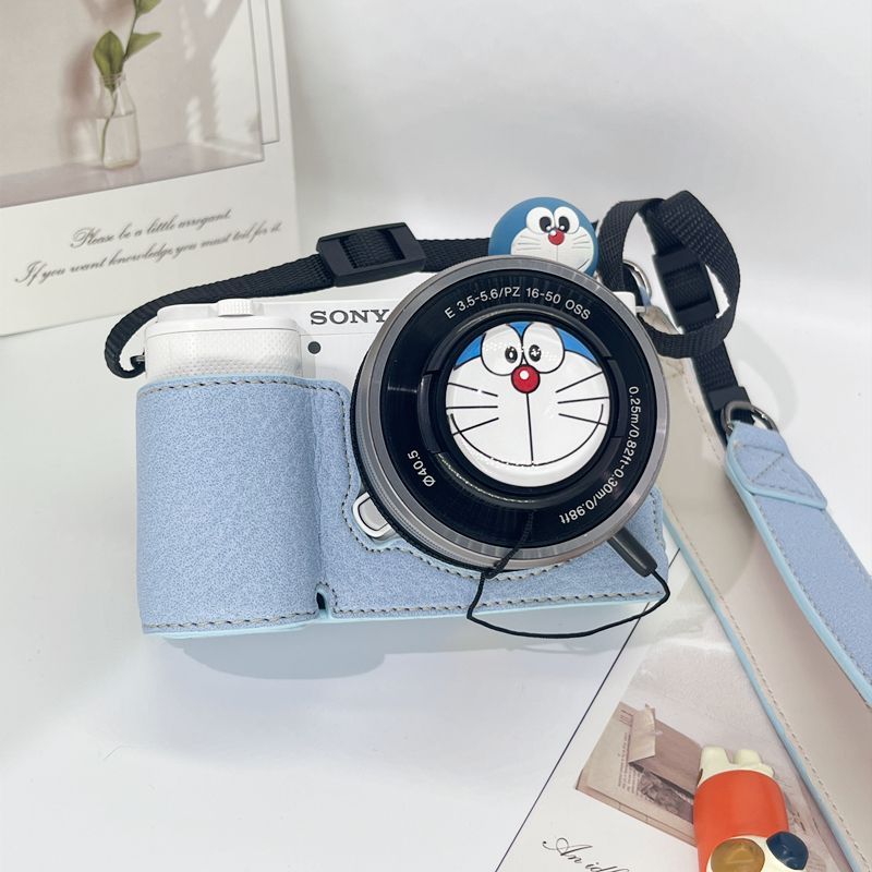 Túi đựng máy ảnh Sony ZVE10 a6400 Vỏ bảo vệ a7c2 Half Case Base Micro Vỏ da đơn a7m4 Phụ kiện Túi đự