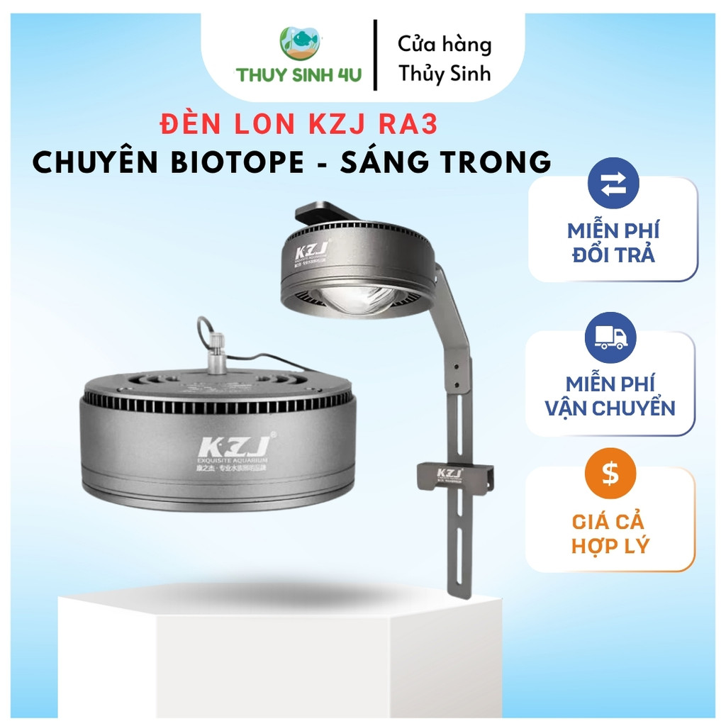 Đèn Lon KZJ RA3 hệ LED WRGB+UV (Sẵn chân) - chuyên dùng phong cách Biotope