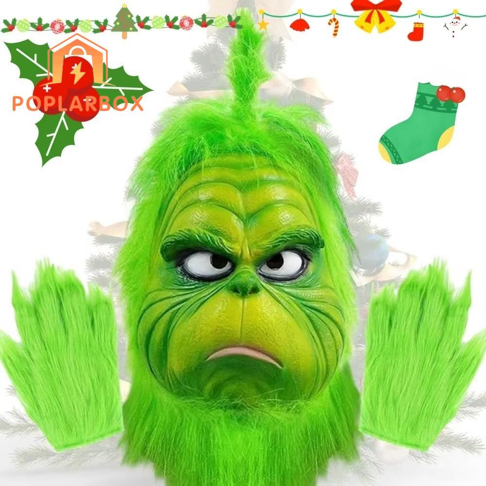 ETPRO Grinch, Hóa Trang Lông Xanh Freak Grinch Mũ Đội Đầu, Anime Ngộ nghĩnh Cao Su Grinch Masque Dự 