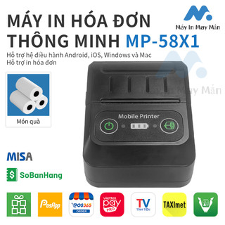 Máy In Nhiệt Mini Di Động Bluetooth 58mm — Hỗ Trợ Windows, Android và iOSIn hóa đơn và biên lai