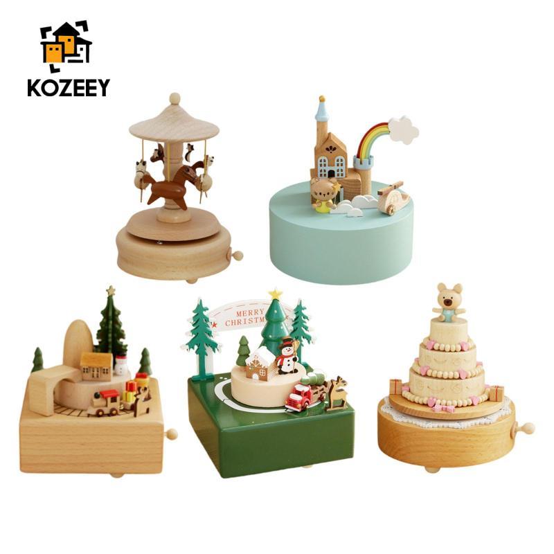 KOZEEY Gỗ Hộp Nhạc Hộp Nhạc Hộp Nhạc Hộp Nhạc Hình Tượng Cho Quà Tặng Sinh Nhật Trẻ Em