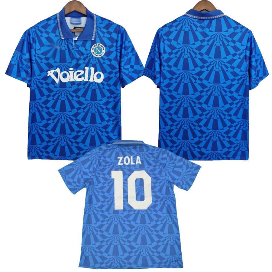 S-XXL 91-93 Napoli Home Retro Soccer Jersey Bóng đá ZOLA #10