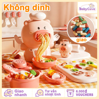 Bộ Đồ Chơi Nặn Đất Sét Làm Mì Làm Bánh Sáng Tạo, Kèm Khuôn Và Dụng Cụ Đất Nặn An Toàn Cho Bé Học Nấu Ăn