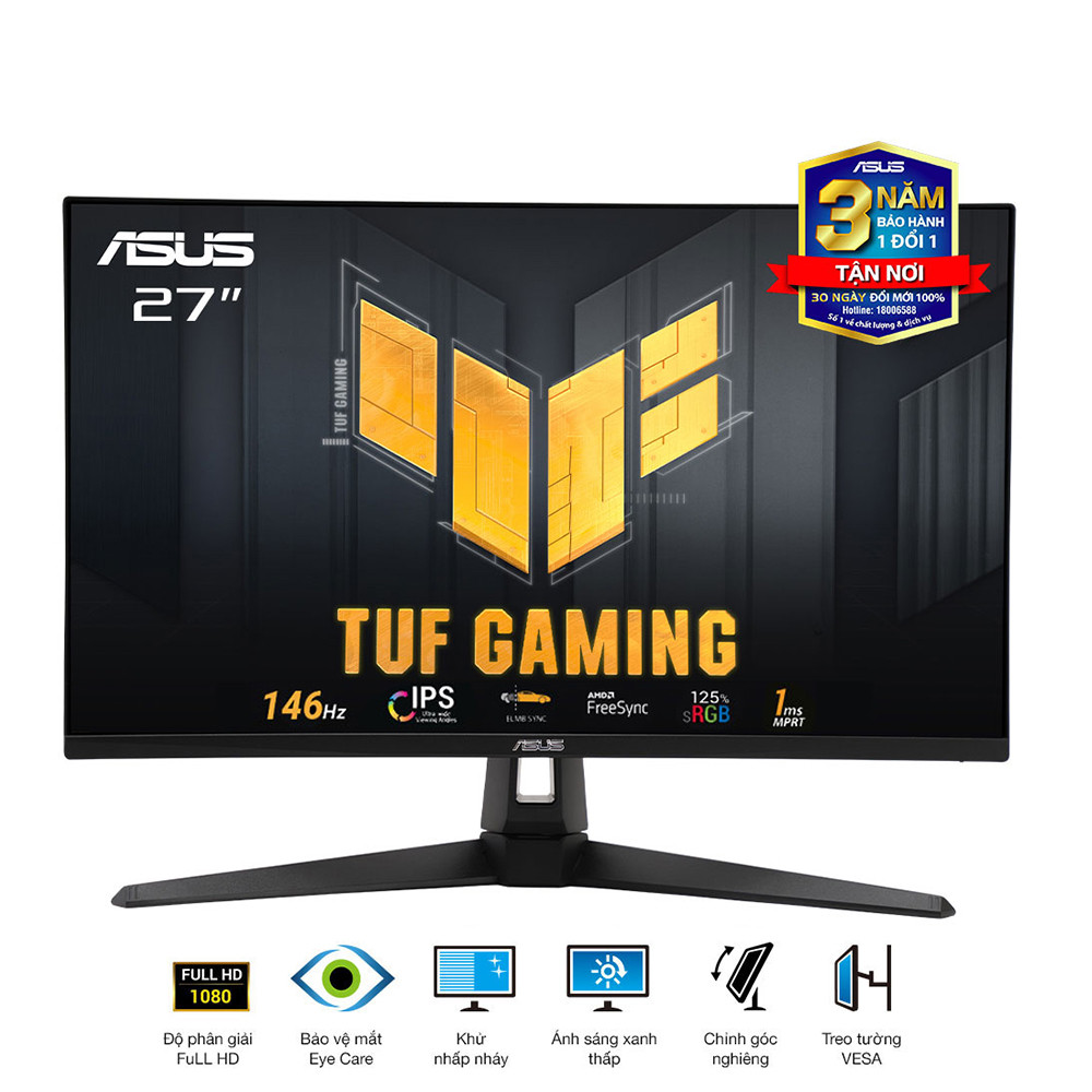 Màn Hình Gaming Asus TUF VG279QE5A 27 inch FHD/ IPS/ 146Hz/ 1ms - Hàng Chính Hãng