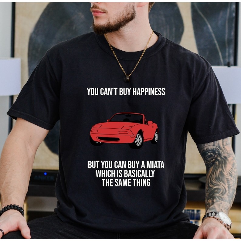 Áo thun Miata JDM Mazda Miata Print, chất liệu cotton 100%