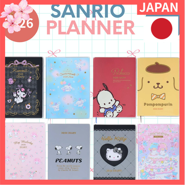 SANRIO B6 Diary (Block Type) 2026 - October Start Schedule Notebook【Direct from Japan】
