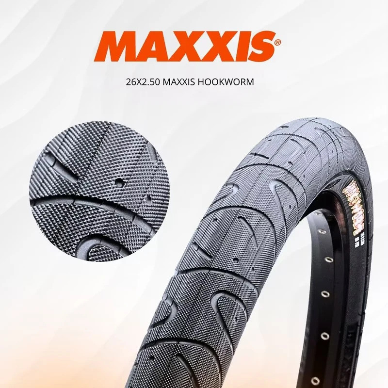 MAXXIS Hookworm 26x2.5 - Lốp Xe Đạp BMX Clincher Dây Hạt, Phù Hợp Công Viên & Đường Phố, Kích Cỡ 20-
