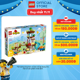  LEGO DUPLO Town10993 Đồ Chơi Lắp Ráp Ngôi Nhà Trên Cây 3 Trong 1  126 chi tiết  