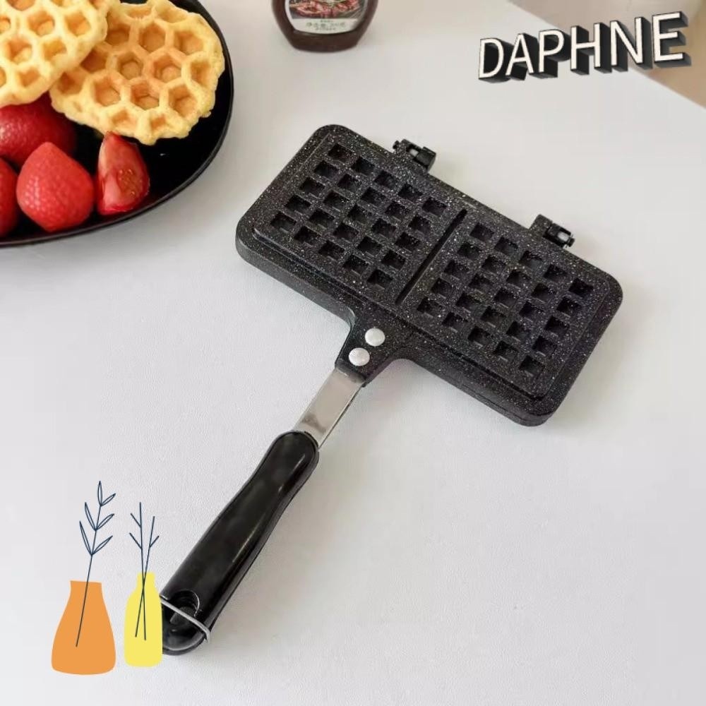 Double Waffle Maker DAPHS Heat Resistant With Handle Waffle Maker Durable Heart Shaped Kitchen Tool 