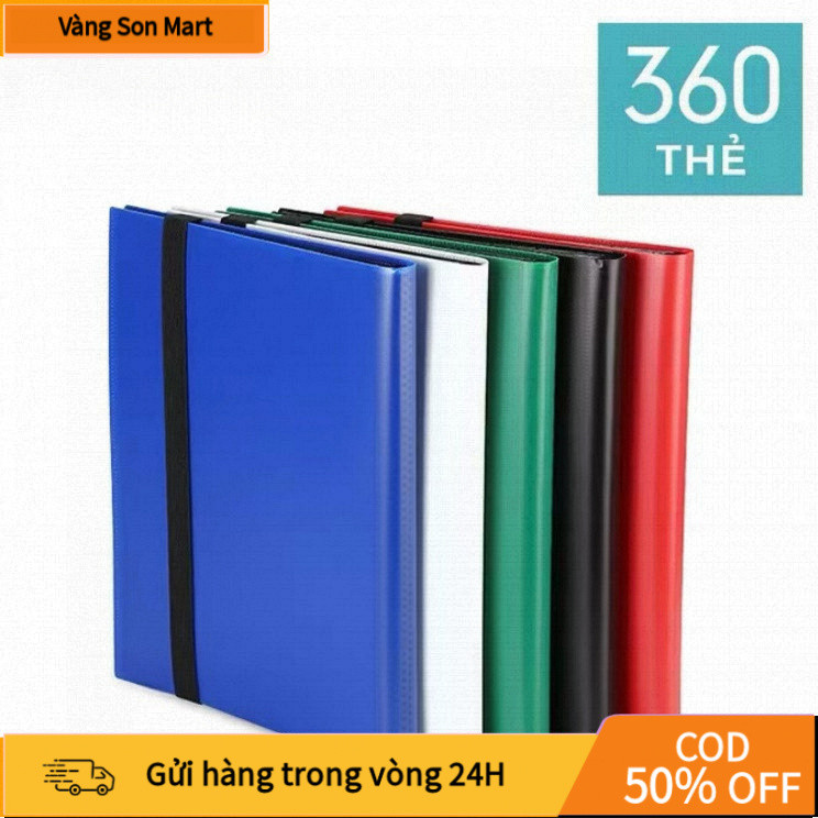 【Son】Sổ đựng card , album sưu tập thẻ bài Pokemon Yugioh Hàn quốc 9-Pocket đen 3x3 sổ card đựng thẻ 