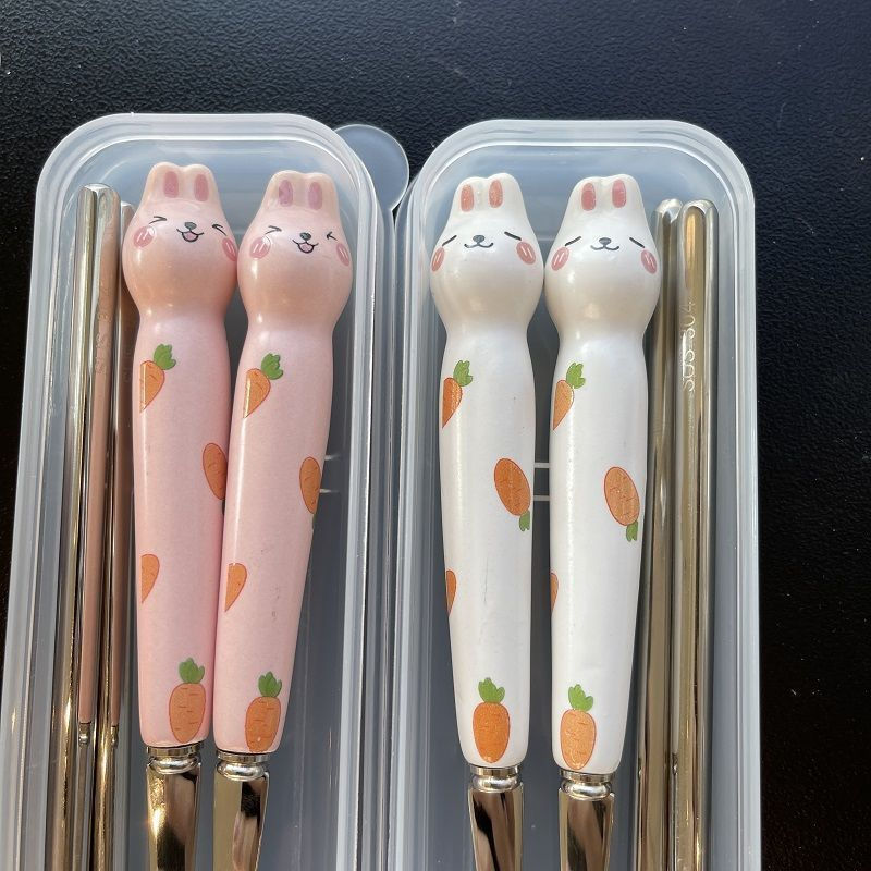 New Product#Cute Spoon Fork Household Fruit Fork Children Eating Edible Stainless Steel Spoon Soup S