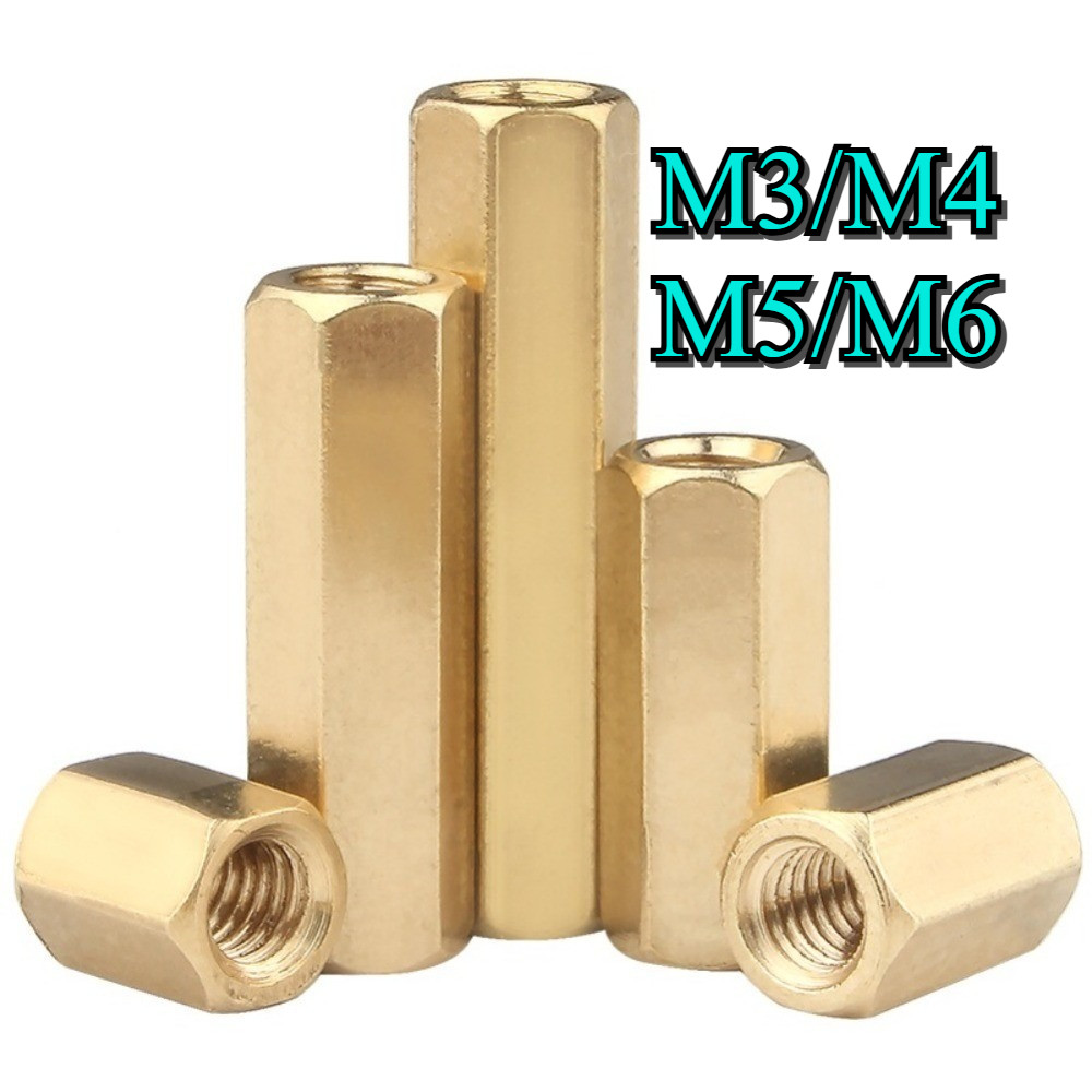 Trụ Đồng Cái Cái  – Cọc Đồng Ren Trong 2 Đầu Nhiều Kích Thước Đỡ Bo Mạch Arduino CNC 3D M3 / M4 / M5
