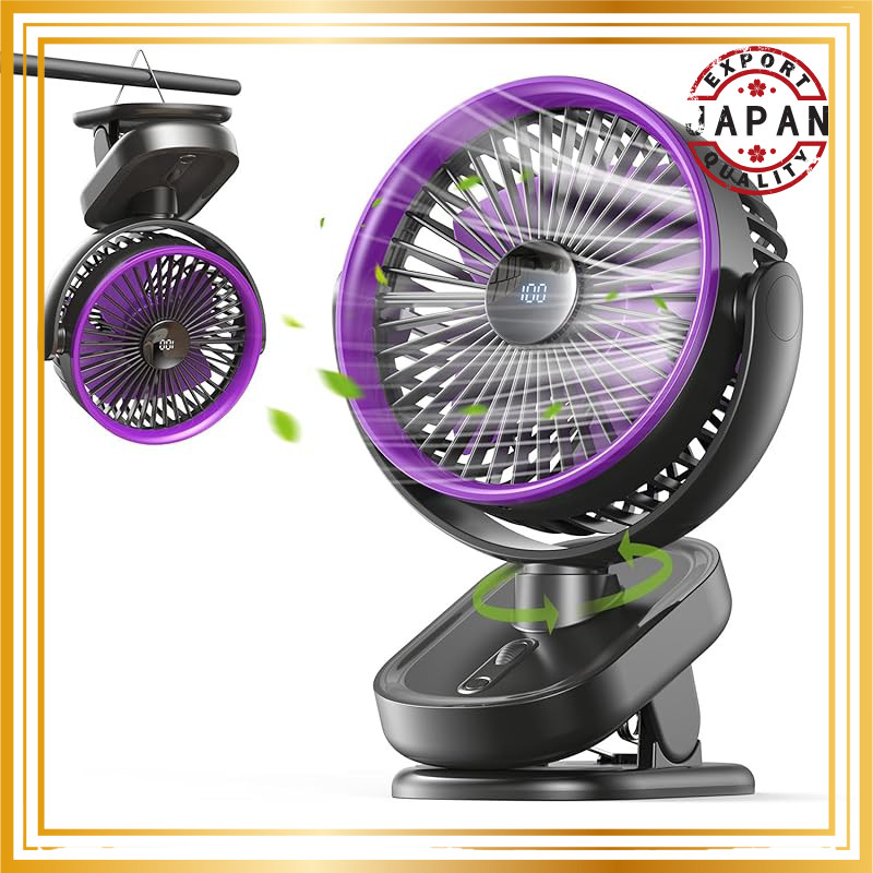 Wanedor 2025 Model Rechargeable USB Tabletop Clip Fan - Powerful, Quiet, Lightweight, 100-Speed Sett