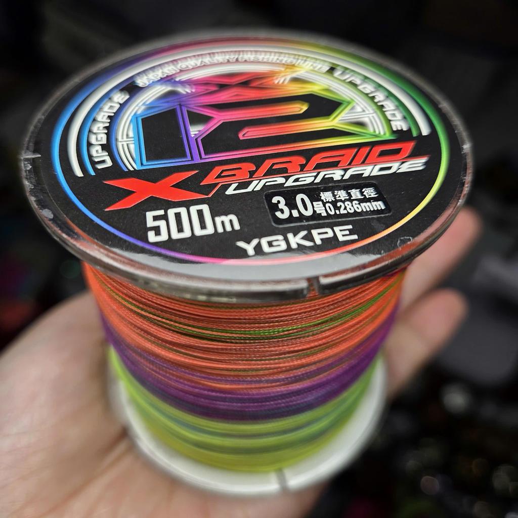 Dây câu cá PE YGK XBRAID X12 UPGADE Nhật Bản size 2.0#/500m 3.0#/500m 4.0#/300m