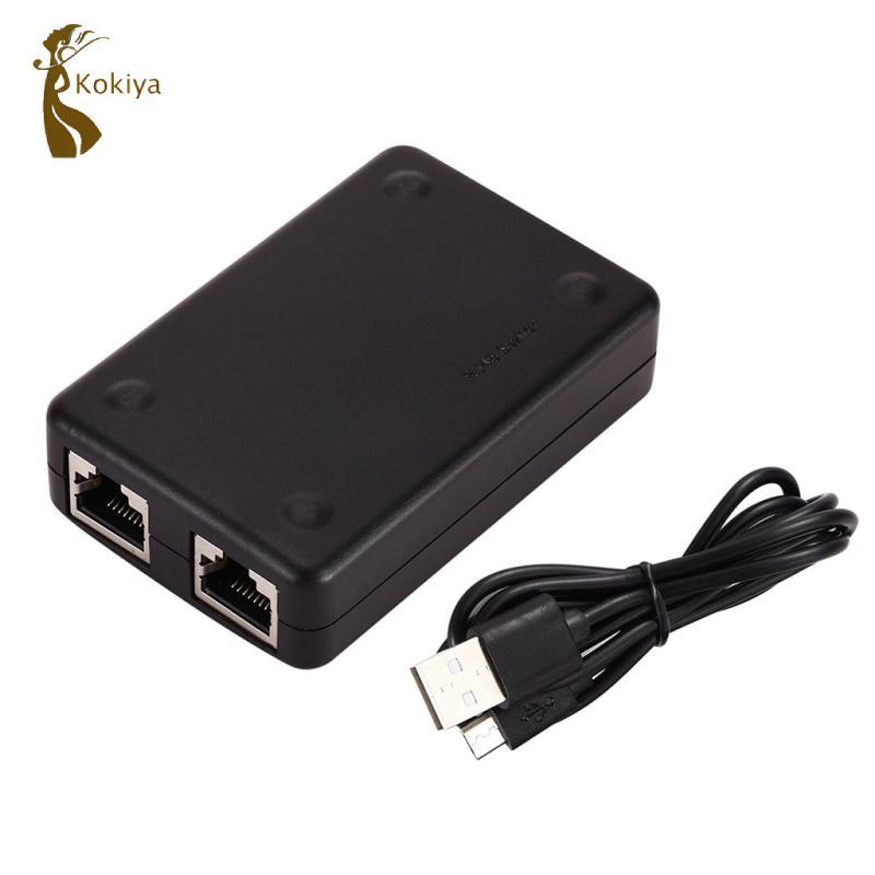 Kokiya Mini 2 trong 1 Out Lan Hub Network Switcher Box - Ethernet Internet Adapter Hub