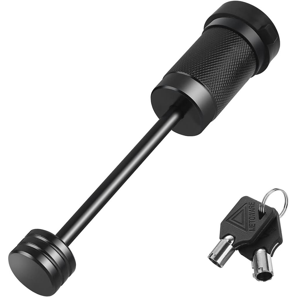 METAWARE Trailer Lưỡi Khớp Nối Khóa 1 / 4 "Đường Kính, Khoảng 3-1 / 2", Khóa Dây Kéo Cho Khớp Nối Loại Chốt, Khóa Pin Trailer Màu Đen Để Kéo Xe Tải Thuyền RV (1 Gói)