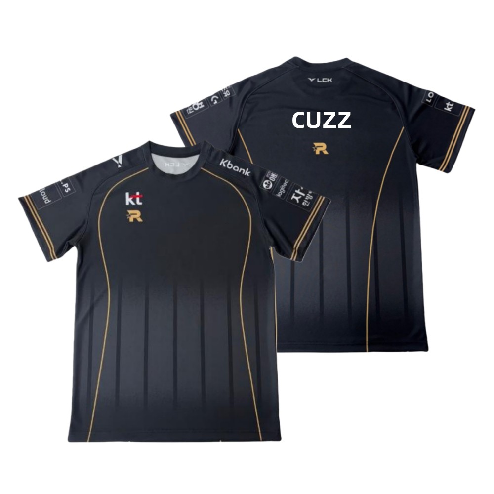 Áo thun đồng phục KT Rolster LCK 2025 dành cho game thủ nam, tùy chỉnh thiết kế