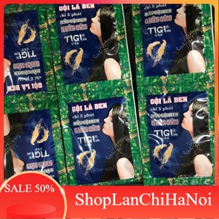  Dầu gội đen tóc 10 GÓI - Phủ bạc tại nhà đen tóc Gội là đen tigi nhân sâm Hàn Quốc Shop Lan Chi 