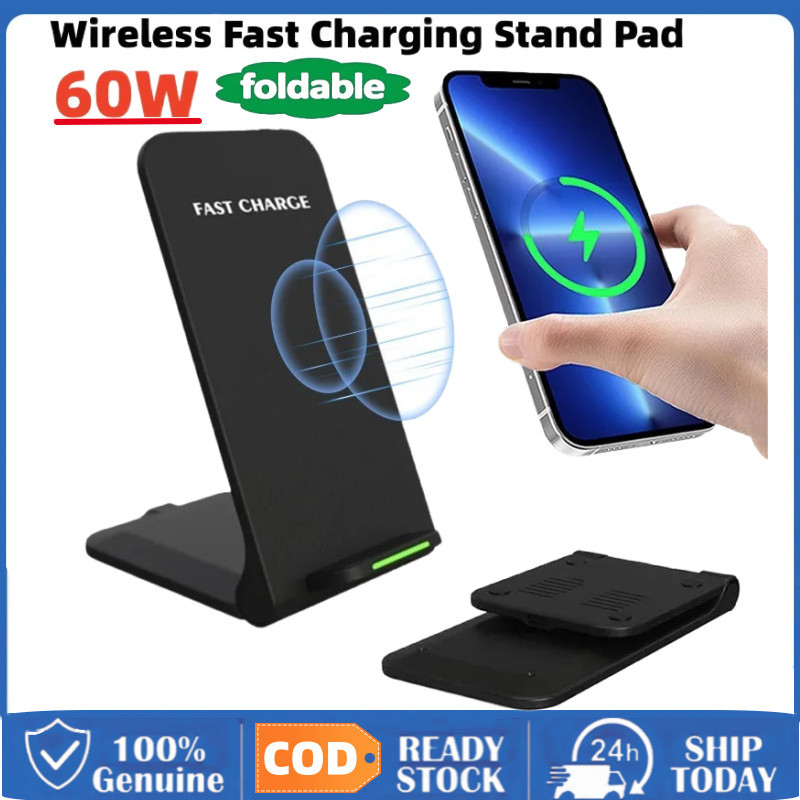 [Bán chạy] Đế Sạc Không Dây 60W Cho Phone 16 15 14 13 12 Pro X Samsung S21 S20 Đế Sạc Nhanh Trạm Giá