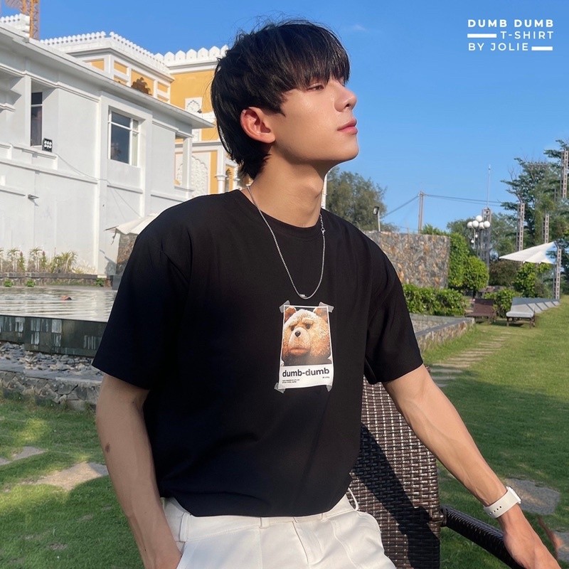 Áo phông unisex ""TEDDY DUMB"" byjolie chất cotton thoáng mát